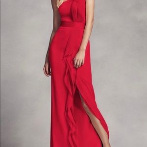 Vera Wang Red wedding guest/prom dress